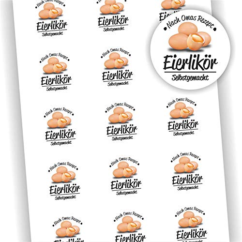 FVLFIL Play-Too 15 Aufkleber rund Eierlikör selbstgemacht Nach Omas Rezept Durchmesser 50mm Etikett Geschenk Geschenkaufkleber DIY FVLFIL Play-Too 15 Aufkleber rund Eierlikör selbstgemacht Nach Omas Rezept Durchmesser 50mm Etikett Geschenk Geschenkaufkleber DIY von Play-Too