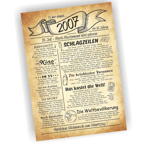 Play-Too Geburtstagsurkunde Urkunde zum 18. Geburtstag Geschenk 2007 18 Jahre personalisiert Play-Too Geburtstagsurkunde Urkunde zum 18. Geburtstag Geschenk 2007 18 Jahre personalisiert von Play-Too