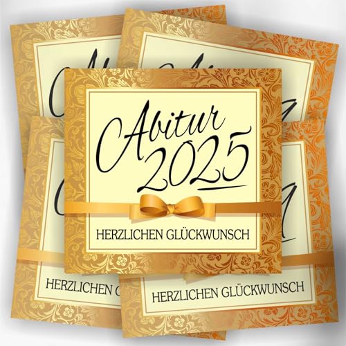 Play-Too 5 Aufkleber Flaschenetikett Etikett Abi Abitur Reifeprüfung 2025 von Play-Too