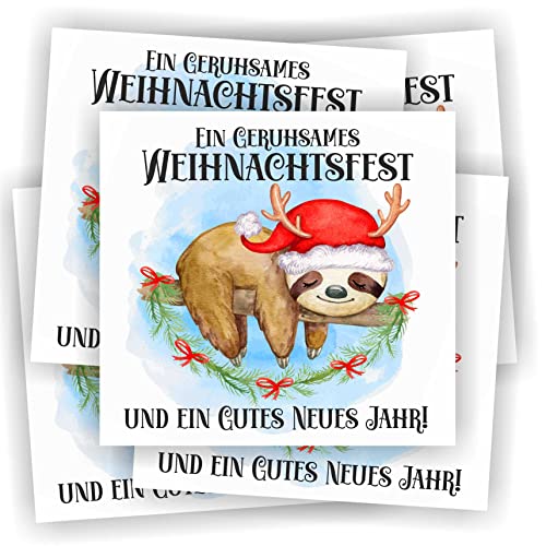 Play-Too 5 Aufkleber Etikett Flaschenetikett EIN Geruhsames Weihnachtsfest und EIN gutes neues Jahr Faultier Play-Too 5 Aufkleber Etikett Flaschenetikett EIN Geruhsames Weihnachtsfest und EIN gutes neues Jahr Faultier von Play-Too