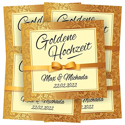 Play-Too 5 Aufkleber Etikett Flaschenetikett Zur goldenen Hochzeit Fest personalisiert 50 Jahre Ehe von Play-Too