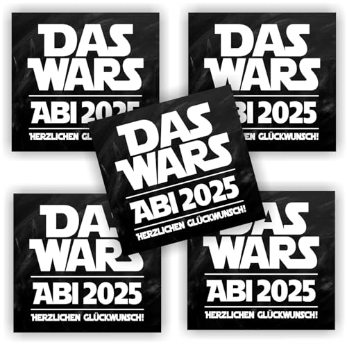 Play-Too 5 Aufkleber Flaschenetikett Etikett Abi Abitur Reifeprüfung DAS Wars 2025#1 von Play-Too