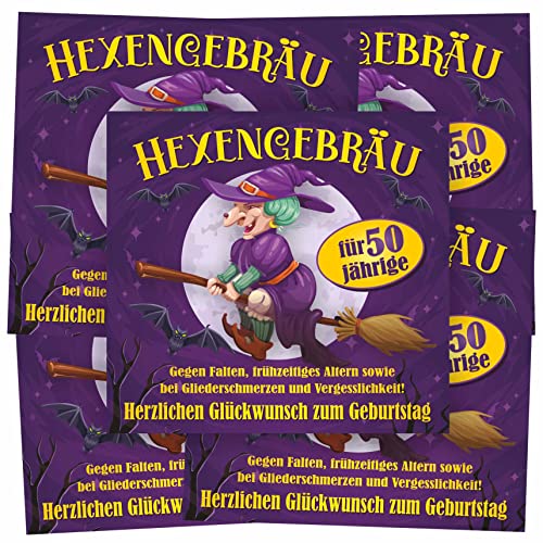 Play-Too 5 Aufkleber Herzlichen Glückwunsch zum Geburtstag Hexengebräu für 50jährige 50 Jahre Etikett Flaschenetikett Play-Too 5 Aufkleber Herzlichen Glückwunsch zum Geburtstag Hexengebräu für 50jährige 50 Jahre Etikett Flaschenetikett von Play-Too