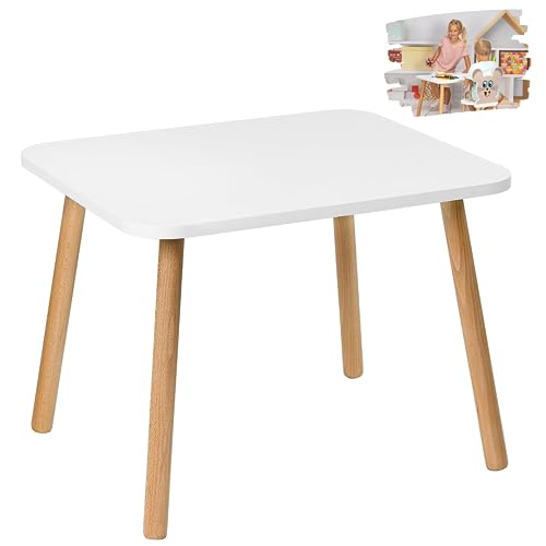 PlayPals Furniture Kindertisch, Holztisch für Kinderzimmer 50 x 70 x 46 cm, Geschenk für Kinder im Alter von 3,4,5,6,7 Jahren, Selbstbaumöbel - Tisch für Kinder von PlayPals Furniture