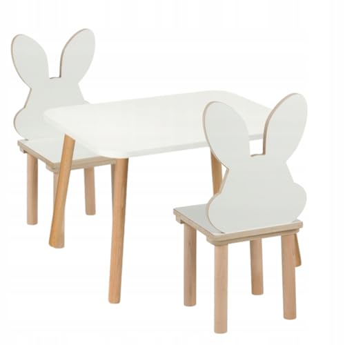 PlayPals Furniture Kindertisch mit 2 Stühlen- Kinder Tisch Stuhl Set aus Holz, 50x 70 cm- Kindersitzgruppe,natürliche Sitzmöbel für Kinder- Kinderstuhl-Set PlayPals Furniture Kindertisch mit 2 Stühlen- Kinder Tisch Stuhl Set aus Holz, 50x 70 cm- Kindersitzgruppe,natürliche Sitzmöbel für Kinder- Kinderstuhl-Set von PlayPals Furniture