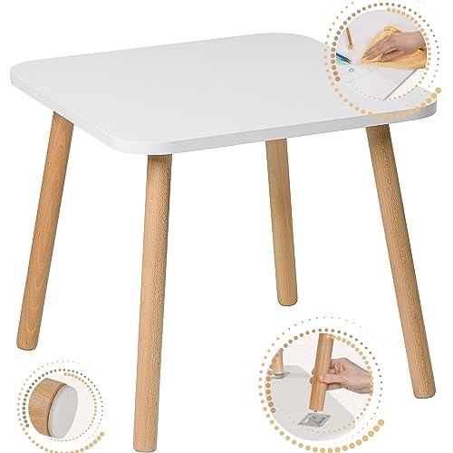 PlayPals Möbel Kindertisch, Holztisch für Kinderzimmer 50 x 50 x 46 cm, Geschenk für Kinder im Alter von 3,4,5,6,7 Jahren, Selbstbaumöbel - Tisch für Kinder, Kinderzimmertisch, Schreibtisch für Kinder von PlayPals Furniture