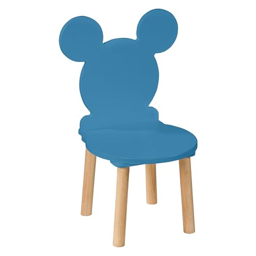 PlayPals Furniture kinderstuhl - holzstühle Kinder für EIN 2-7 Jahre, Toddler Chair - Kindersitzmöbel Stuhl, kindersessel kinderzimmer möbel Maus blau von PlayPals Furniture
