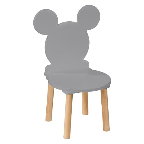 PlayPals Furniture kinderstuhl - holzstühle Kinder für EIN 2-7 Jahre, Toddler Chair - Kindersitzmöbel Stuhl, kindersessel kinderzimmer möbel Maus grau von PlayPals Furniture