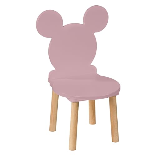 PlayPals Furniture kinderstuhl - holzstühle Kinder für EIN 2-7 Jahre, Toddler Chair - Kindersitzmöbel Stuhl, kindersessel kinderzimmer möbel Maus rosa von PlayPals Furniture