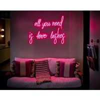 All You Need Is Love Wimpern Neon Schild Personalisiert Licht Wohndekoration Benutzerdefinierte Led Dekor Für Party Buchstaben Wanddekoration von PlayPath