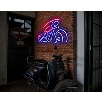 Garage Motorrad Neon Schild Led Dekor Custom Wanddekoration Biker Herren Party Personalisierte von PlayPath