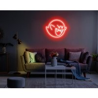 Neon Led Licht Halloween Geist Schild Niedliche Boo Home Dekoration Dekor Custom Wand Sigh Geschenk Personalisierte Gamer von PlayPath