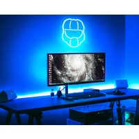 Neon Zeichen Led Dekor Sterne Helm Gaming Custom Space Game On Dekoration Gamer Wanddekoration Sigh Geschenk Personalisiert von PlayPath