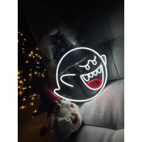 Süßer Halloween Boo Neon Schild Geist Home Dekoration Led Dekor Custom Wand Sigh Geschenk Für Ihn Personalisierte Gamer von PlayPath