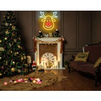 Weihnachtsabend Party Led Dekor Weihnachtsmann Rentier Neon Home Dekoration Custom Neujahr Hirsch Wanddekoration Schild Personalisiertes Licht von PlayPath