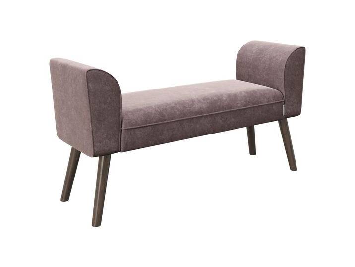 PLAYBOY Hockerbank Tiffany Samt Rosa H: 54,5 cm Füße Holz von Playboy