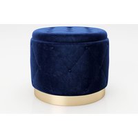 Playboy runder Pouf LIZ Blau von Playboy