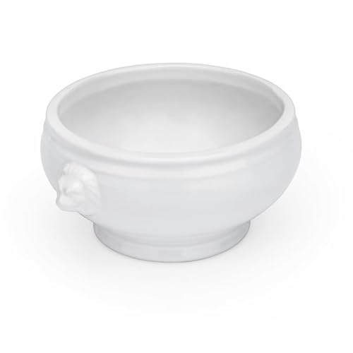 18x Löwenkopfsuppentasse 450 ml, weiß, Porzellan, Suppentasse von Playflip