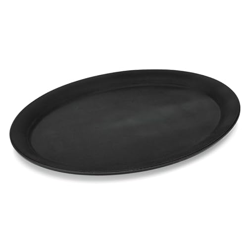 25x Tablett Gastro schwarz oval 26,5 x 19 cm rutschhemmend PP von Playflip