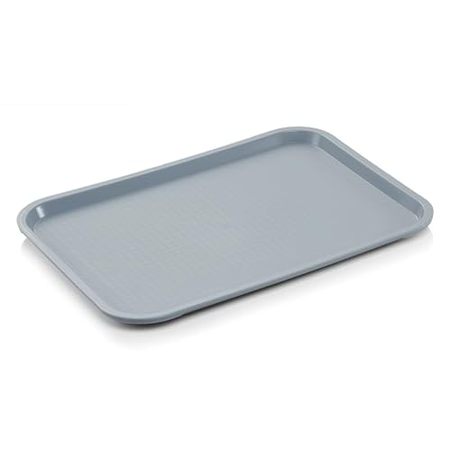 30x Gastro Tablett lichtgrau stapelbar 35 x 27 x 2 cm Serviertablett Polypropylen von Playflip