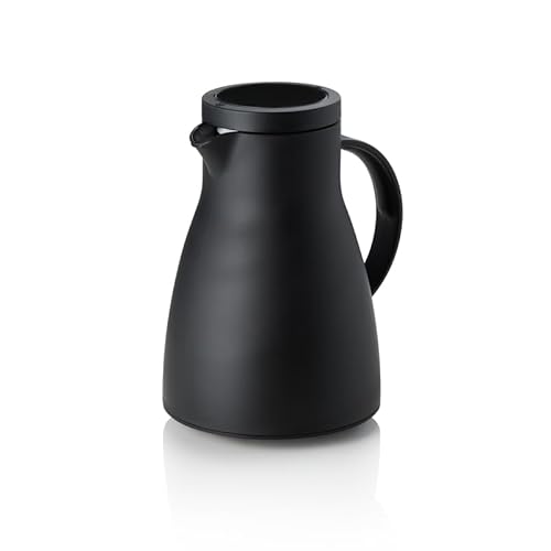 4x Isolierkanne, 0,7 ltr., Ø 12,5 cm, Höhe 19,5 cm, schwarz, Polypropylen von Playflip