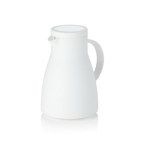 4x Isolierkanne, 0,7 ltr., Ø 12,5 cm, Höhe 19,5 cm, weiß, Polypropylen von Playflip