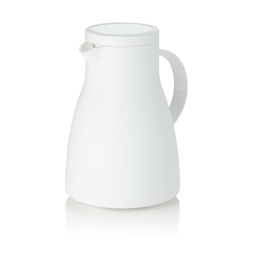 4x Isolierkanne, 1 ltr., Ø 14,5 cm, Höhe 22 cm, weiß, Polypropylen von Playflip