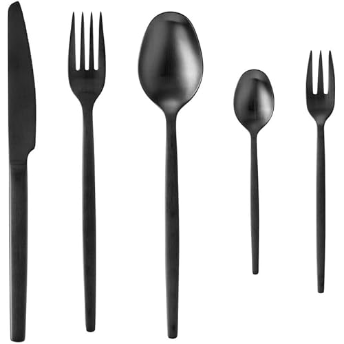 60 tlg. Besteckset ALEX Schwarz, mit schwarz, matte PVD Beschichtung, Chromnickelstahl 18/10 60 tlg. Besteckset ALEX Schwarz, mit schwarz, matte PVD Beschichtung, Chromnickelstahl 18/10 von Playflip