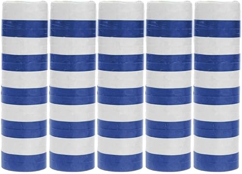 Luftschlangen Papier bunt Party Deko Geburtstag Hochzeit Set holografisch, Stück:5 Stück, Luftschlangen:Blau Weiss gestreift Luftschlangen Papier bunt Party Deko Geburtstag Hochzeit Set holografisch, Stück:5 Stück, Luftschlangen:Blau Weiss gestreift von Playflip