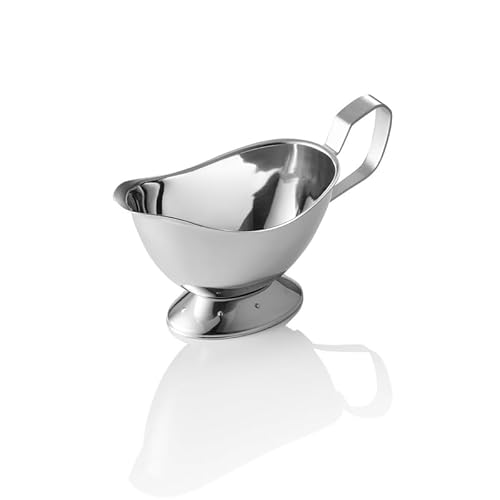Sauciere silber, 280 ml, 19,5 x 9,5 x 10 cm, Chromnickelstahl 18/8 von Playflip