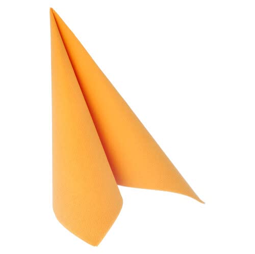 Servietten einfarbig uni 40 x 40 cm Stoffoptik bunt viele Farben Großpackung hochwertig Premium Servietten, Farbe:Orange, Stück:1000 Stück von Playflip