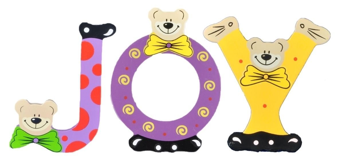 Playshoes Deko-Buchstaben (Set, 3 St), Kinder Holz-Buchstaben Namen-Set "JOY" in bunten Farben von Playshoes