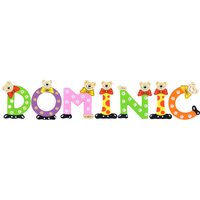 Playshoes Kinder Holz-Buchstaben Namen-Set DOMINIC - sortiert von Playshoes