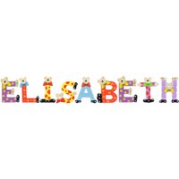 Playshoes Kinder Holz-Buchstaben Namen-Set ELISABETH - sortiert von Playshoes