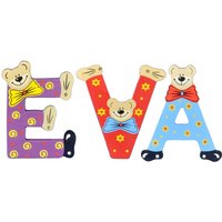 Playshoes Kinder Holz-Buchstaben Namen-Set EVA - sortiert von Playshoes