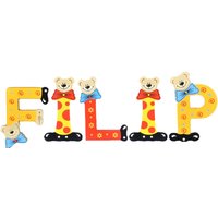 Playshoes Kinder Holz-Buchstaben Namen-Set FILIP - sortiert von Playshoes