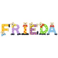 Playshoes Kinder Holz-Buchstaben Namen-Set FRIEDA - sortiert von Playshoes
