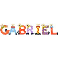 Playshoes Kinder Holz-Buchstaben Namen-Set GABRIEL - sortiert von Playshoes
