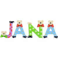 Playshoes Kinder Holz-Buchstaben Namen-Set JANA - sortiert von Playshoes