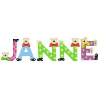 Playshoes Kinder Holz-Buchstaben Namen-Set JANNE - sortiert von Playshoes