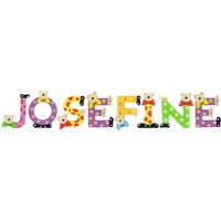Playshoes Kinder Holz-Buchstaben Namen-Set JOSEFINE - sortiert von Playshoes
