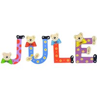 Playshoes Kinder Holz-Buchstaben Namen-Set JULE - sortiert von Playshoes