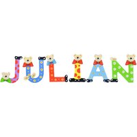 Playshoes Kinder Holz-Buchstaben Namen-Set JULIAN - sortiert von Playshoes