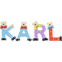 Playshoes Kinder Holz-Buchstaben Namen-Set KARL - sortiert von Playshoes