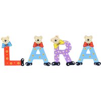 Playshoes Kinder Holz-Buchstaben Namen-Set LARA - sortiert von Playshoes