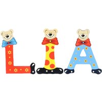 Playshoes Kinder Holz-Buchstaben Namen-Set LIA - sortiert von Playshoes