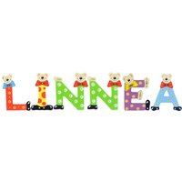 Playshoes Kinder Holz-Buchstaben Namen-Set LINNEA - sortiert von Playshoes