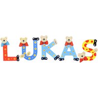 Playshoes Kinder Holz-Buchstaben Namen-Set LUKAS - sortiert von Playshoes