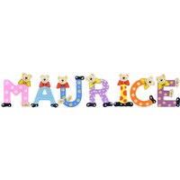 Playshoes Kinder Holz-Buchstaben Namen-Set MAURICE - sortiert von Playshoes