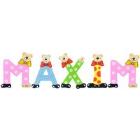 Playshoes Kinder Holz-Buchstaben Namen-Set MAXIM - sortiert von Playshoes